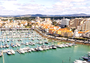Vilamoura Marina view with apartments